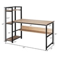 thumbnail image 2 of Patiojoy Multifunctional Computer Desk with Storage Shelves Stable Writing Table for Home Office Natural, 2 of 6
