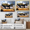 thumbnail image 4 of Designart "Vintage Charm An Airplane in the Desert I" Transportation Floater Framed Wall Art Print, 4 of 7