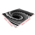 thumbnail image 3 of Modern 3D Optical Vortex Illusion Area Rug, Black White Checkered Trippy Rug, Non-slip Bedroom Playroom Floor Mat, Creative Carpet for Living Room Bedroom Playroom, 3 of 8