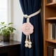 thumbnail image 5 of Abrazaderas De Cortina De Poliéster Abrazaderas de cortina de camelia rosa con cordón ajustable de perlas para cortinas transparentes, accesorios modernos para cortinas (1 unidad) JASKFLY, 5 of 8