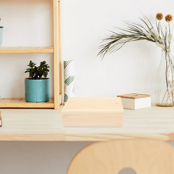 REOFLYUP 2pcs Tabletop Cigarette Box With Slide Lid For Organizing Keepsakes Natural Aesthetic