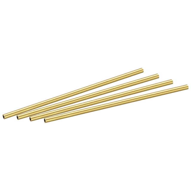 Tubo Redondo de Latón Unique Bargains 3mm OD 0,5mm Grosor 100mm 4uds