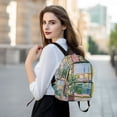 thumbnail image 6 of FORMRS Mini Backpack Purse for Women Travel Daypack Casual Shoulder Bag, Yellow Window, 6 of 7