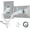 White, variant on ARES WING Dual Monitor Mount, Heavy Duty Monitor Arms for 2 Monitors for 17-35 Inch, Fully Adjustable Monitor Desk Stand Ultrawide Screen, VESA 75x75 or 100x100mm, Black