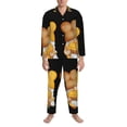 thumbnail image 3 of Balery Pumpkin Pie Gnome Pijama para Hombre de Dos Piezas con Manga Larga, Conjunto de Dormir y Descanso Suave con Bolsillos-Medium, 3 of 7