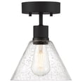 thumbnail image 3 of 63146LEDDLP-MBL/SDG Access Lighting Port Nine - 9W 1 LED Semi-Flush Mount In Transitional Style-11 Inches Tall and 8 Inches Wide-Matte Black, 3 of 5