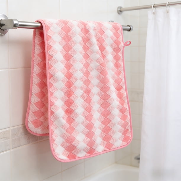 Accesorios de baño Toalla facial de vellón Corales Toalla doméstica gruesa y suave Adecuada para limpiar la cara y las manos Ideal para usar en el baño o la cocina Toallas de poliéster