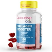 CONCEIVE PLUS Collagen - Collagen Gummies for Women, Biotin and Collagen Gummies, Hair Skin Nails and Joint Health, 60 Gummy Count, 30 Days Supply