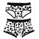 thumbnail image 1 of 2 Pcs Cow Pattern Underwear Couple Briefs Adorable Knickers (Free Size + L), 1 of 3
