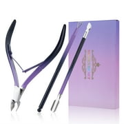 Professional Cuticle Trimmer Set, Stainless Steel Cuticle Nipper with Pusher and Cutters Pedicure Manicure Tools