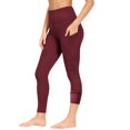 thumbnail image 2 of Cethrio Girls Fleece Lined Leggings, Winter Casual Stretchy High-waisted Thermal Pants Wine Size 10-12, 2 of 8