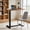 Brown, variant on Adjustable Mobile Bed Table, Computer Desk with Wheels