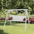 thumbnail image 7 of Zimtown Porch Swing Frame Swing Stand A-Frame 600lbs Wooden White 5FT, 7 of 7