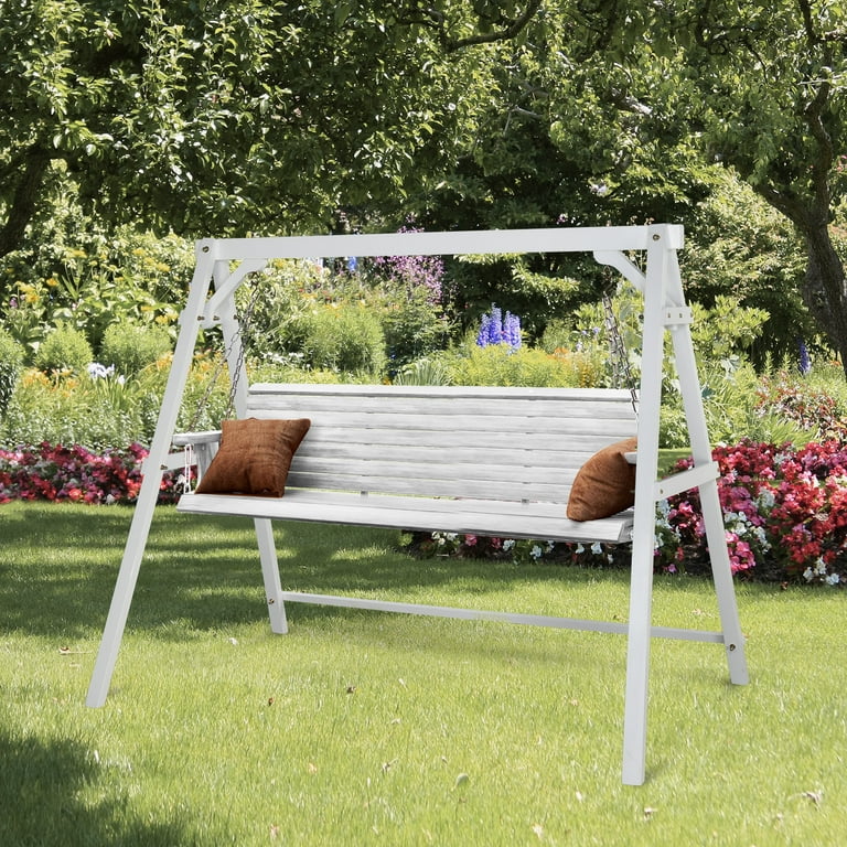White porch swing with stand new arrivals