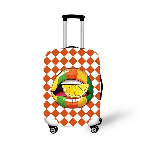 Luggage Cover,sexy mouth Decorative Protective Washable Suitcase Cover - Travel Elastic Spandex Suitcase Protector with Luggage Tag Fits 18 to 32 Inch Luggage