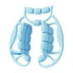 thumbnail image 2 of Rodillo muscular de mano para piernas Rodillo con rodillo con rodillo para celulitis Rodillo para piernas Azul, 2 of 9