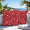 thumbnail image 5 of Waterproof Throw Pillow Covers Set of 2, 26x26 Inch 4th of July Decorative Pillowcases Outdoor Pillow Slip Cushion Covers Set for Couch Tent Red Independence Day White Blue Star, 5 of 7