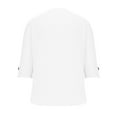 thumbnail image 4 of Birdeem Chemises pour Hommes Manches Courtes Col en V Blouses Manches Trois-Quarts, 4 of 7