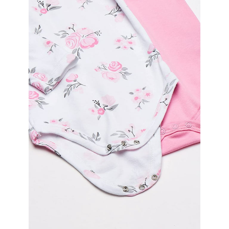 Hudson Baby Infant Girl Cotton Long-Sleeve Bodysuits, Fall, 18-24