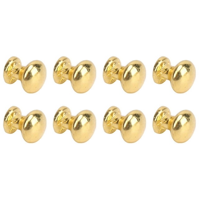 Boutons de Poignée Miniature, 1:12 Échelle Tête Ronde Maison de Poupée Tirer Style Simple pour Tiroirs Or, Noir, Bronze Violet, Argent