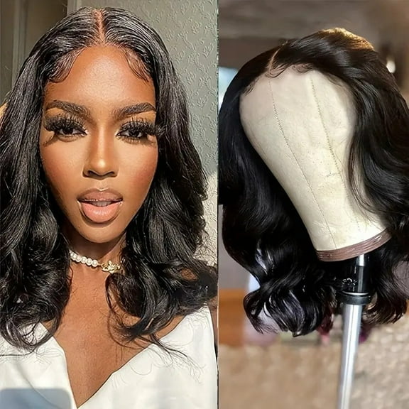 New Fashion Big Wave Medium Length Front Lace Wig African Synthetic Fiber Wig