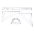 thumbnail image 6 of 6Pcs Math Geometry Set Plastic Drawing Ruler Straight Rulers Set Square Protractor Mathematics Geometry Drafting Tool, 6 of 8