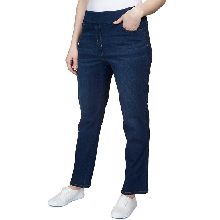 Alfred dunner flat front denim pants deals