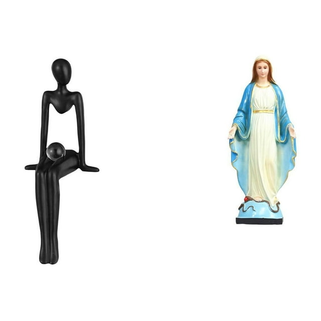Figura de pensador abstracto,Escultura de estatua de pensador abstracto de resina,Estatua católica,Estatua de la Virgen María Figura Colección Religiosa,Escultura católica de la Santísima