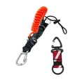 thumbnail image 3 of Siruishop Scuba Diving Coil Lanyard,Spring Coiled Camera Lanyard,Lightweight Stretchable Freediving Rope,Dive Clip for Underwater Tools orange, 3 of 8