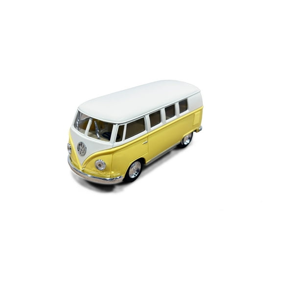 1962 Volkswagen Classical Bus, Pastel Yellow - Kinsmart 5377DY - 1/32 Scale Diecast Model Car