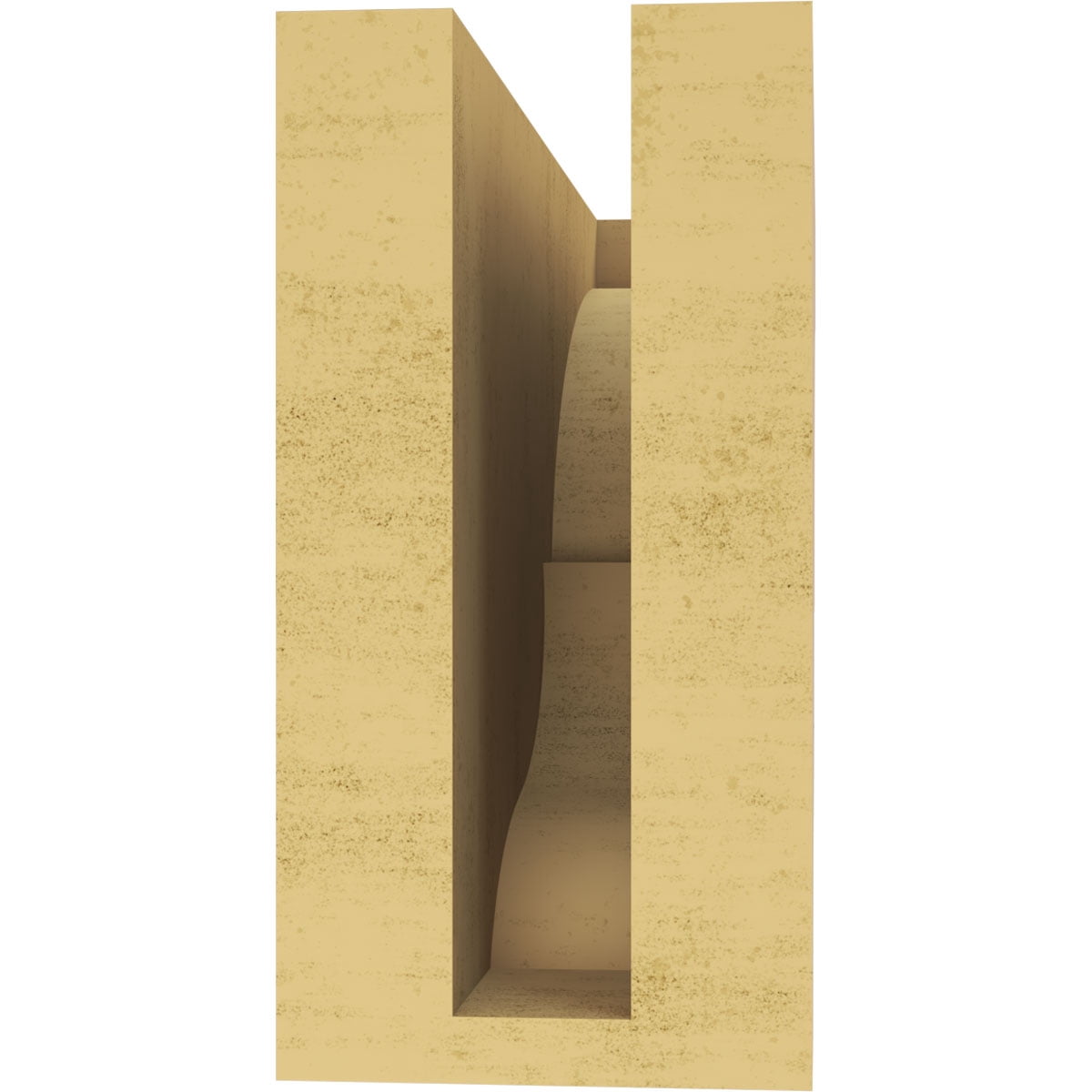 3"W x 9"D x 6"H Classic Asheboro Rough Cedar Woodgrain TimberThane Corbel, Primed Tan