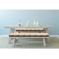 thumbnail image 2 of Retro Bench Pad, Diagonal Chain Pattern with Big and Small Dots on Lines in Shabby Colors, HR Foam Cushion with Decorative Fabric Cover, 45" x 15" x 2", Marigold Scarlet Cream, by Ambesonne, 2 of 3