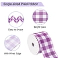 thumbnail image 3 of Cinta de cuadros Uxcell de 2.5" x 10 yardas con borde alambrado para envolver regalos en violeta, 3 of 6