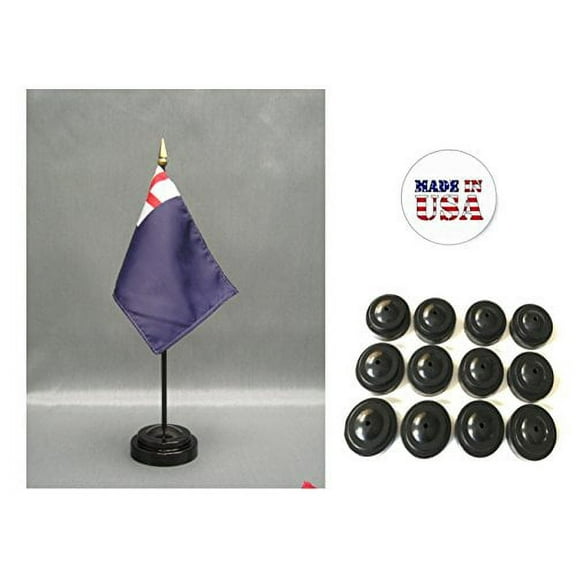 Box of 12 Bunker Hill 4"x6" Miniature Desk & Table Flags Includes 12 Flag Stands & 12 Battle of Bunker Hill Small Mini Stick Flags