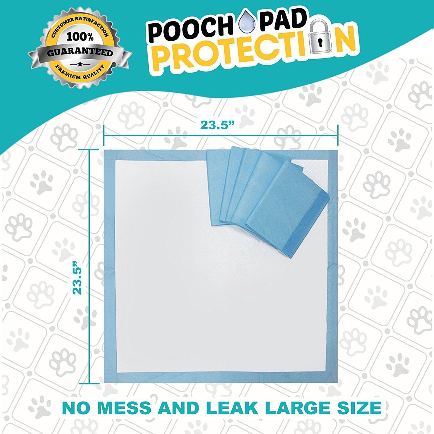 Pooch Pad Protection Training Dog Pads. Thick & Soft, XTRA Absorbent Puppy Pads.
