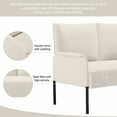 thumbnail image 6 of BSHTI Velvet Upholstery Loveseat Couch,2 Seating,Metal Frame,High-density Fam Seat Loveseat,Well in Apartments or Rooms with Limited Space(Beige), 6 of 17