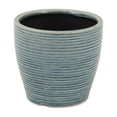 thumbnail image 2 of Cheungs Livia Blue Ceramic Rippled Pot Large, 2 of 5