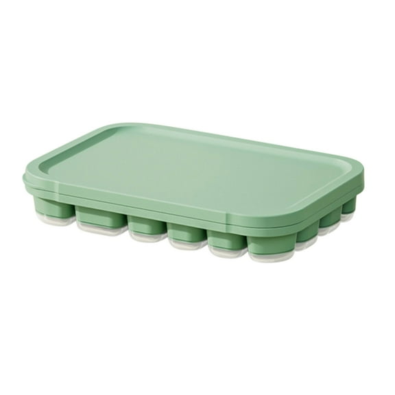 Tunhigl Silicone Ice Cube Tray with Lid - 22-Cell Leakproof Food-Grade Ice Maker for Home, Ice Cream & Popsicles - Durable, BPA-Free & Odor-Free Mint Green