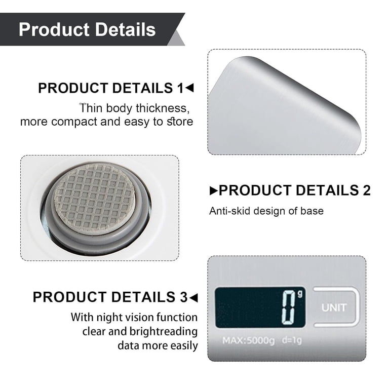 Cowin Digital Food Scale with 5-Unit Display photo 4