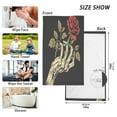 thumbnail image 4 of joogoo 2 PCs Hand Towels Sets Rose on Skull Hand Cotton Face Towel Bathroom Decorative, 4 of 7