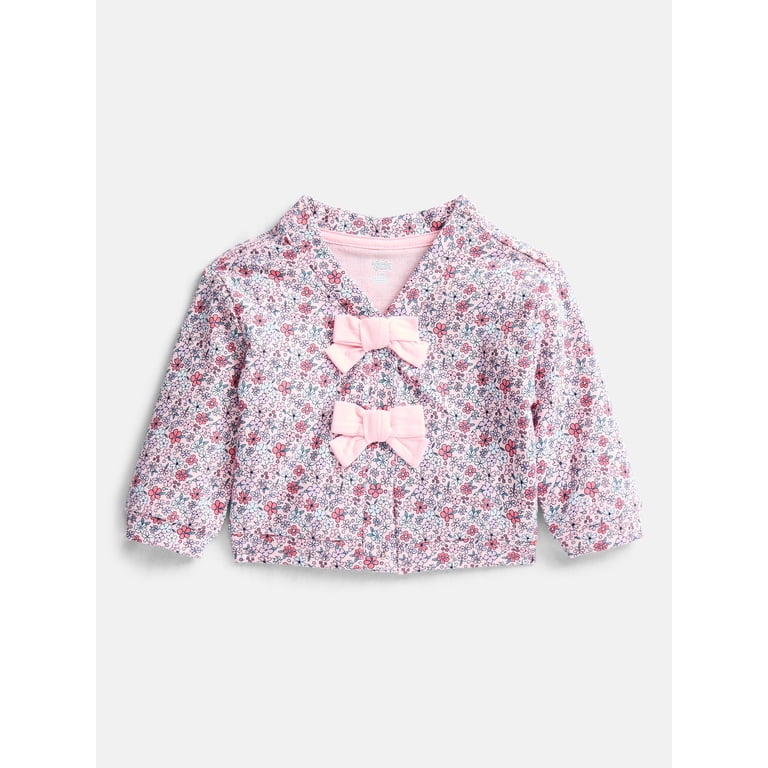 Wonder Nation Bow Front Cardigan, Newborn-24M photo 1