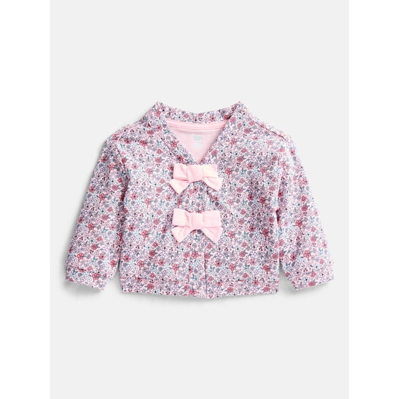 Wonder Nation Baby Girls' Bow Front Cardigan Sweater, Sizes 0M-24M