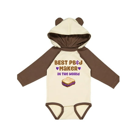 

Inktastic World s Best PBJ Maker Gift Baby Boy or Baby Girl Long Sleeve Bodysuit