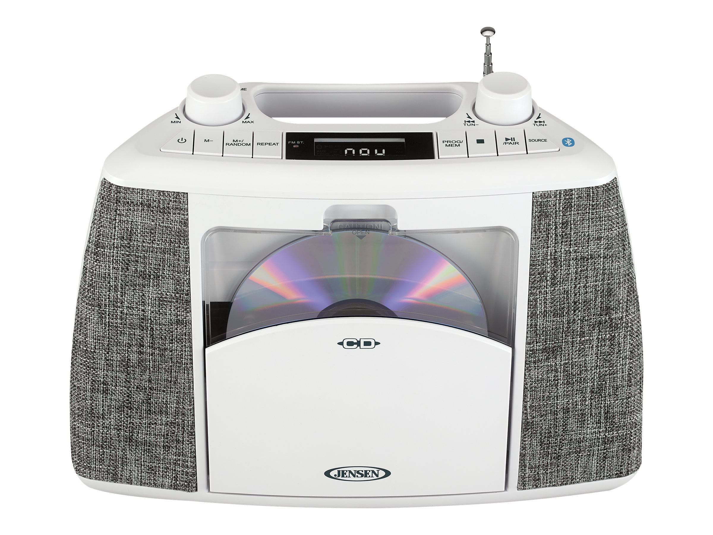 Jensen Portable Bluetooth CD Music System with FM Stereo Radio, CD