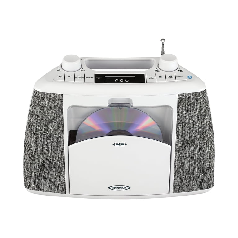 Jensen Portable Bluetooth CD Music System with FM Stereo Radio, CD