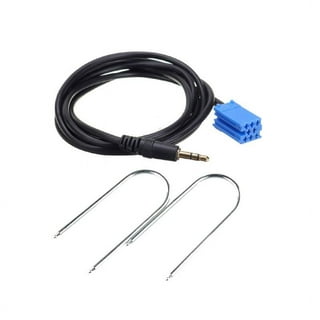 Car 3.5MM Jack to ISO 6Pin Connector Aux Cable for Fiat Grande Punto