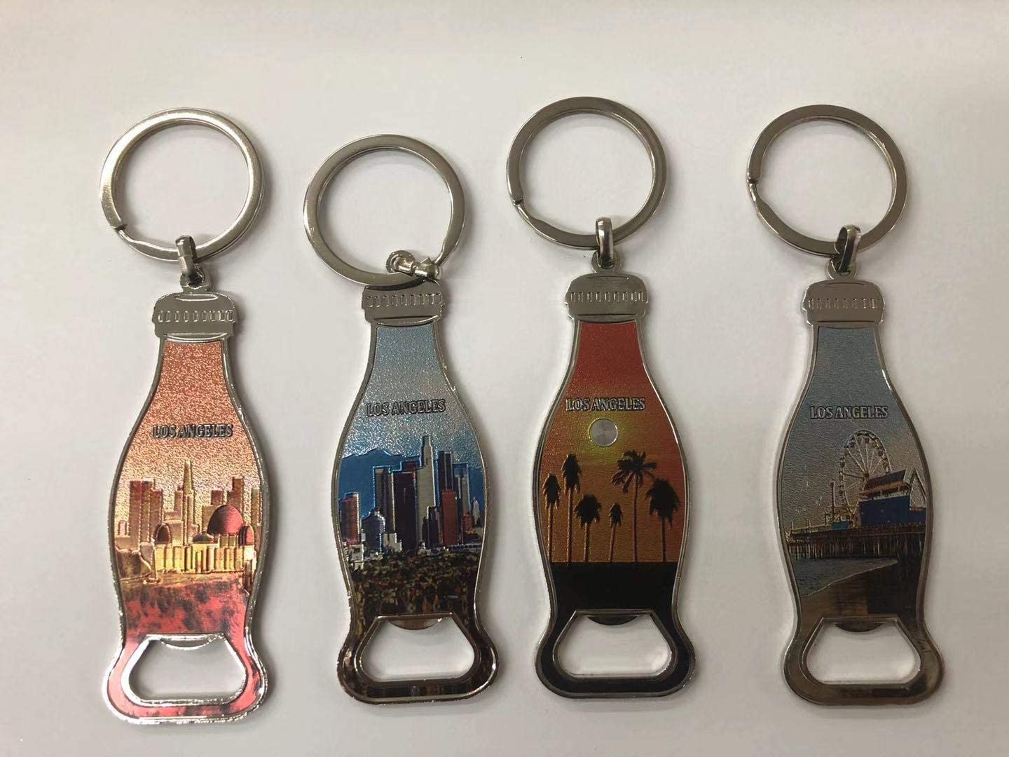 Set of 12 Los Angeles Coke Bottle Souvenir Keychain, I Heart LA Keychain, I Heart Los Angeles