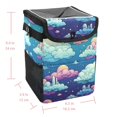 thumbnail image 5 of Cloud Foldable Car Trash Can with Lid, Leak-Proof Mini Trash Can, Car Trash Bin, Trash Can for Car with Hanging Storage Bag, 5 of 6