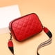 thumbnail image 4 of Bolso Bandolera Bolsa bandolera de piel auténtica con entramado de doble capa para mujer (rojo) Tmvgtek Para Estrenar, 4 of 6