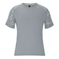 thumbnail image 5 of ZCFZJW Mens Workout Shirt Short Sleeve Quick Dry Lightweight Athletic Running Gym Performance T-Shirts Moisture Wicking Tees Tops Gray S, 5 of 6